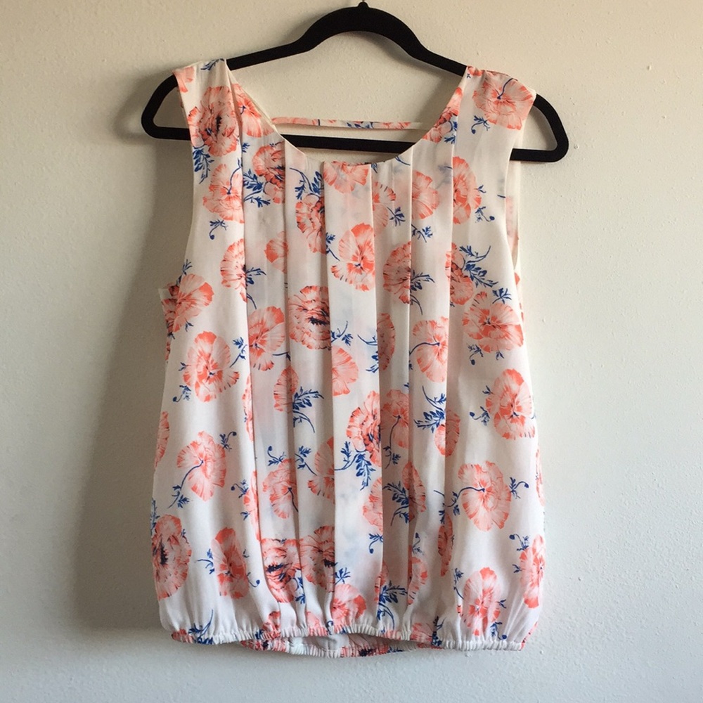 Anthropologie floral chiffon blouse